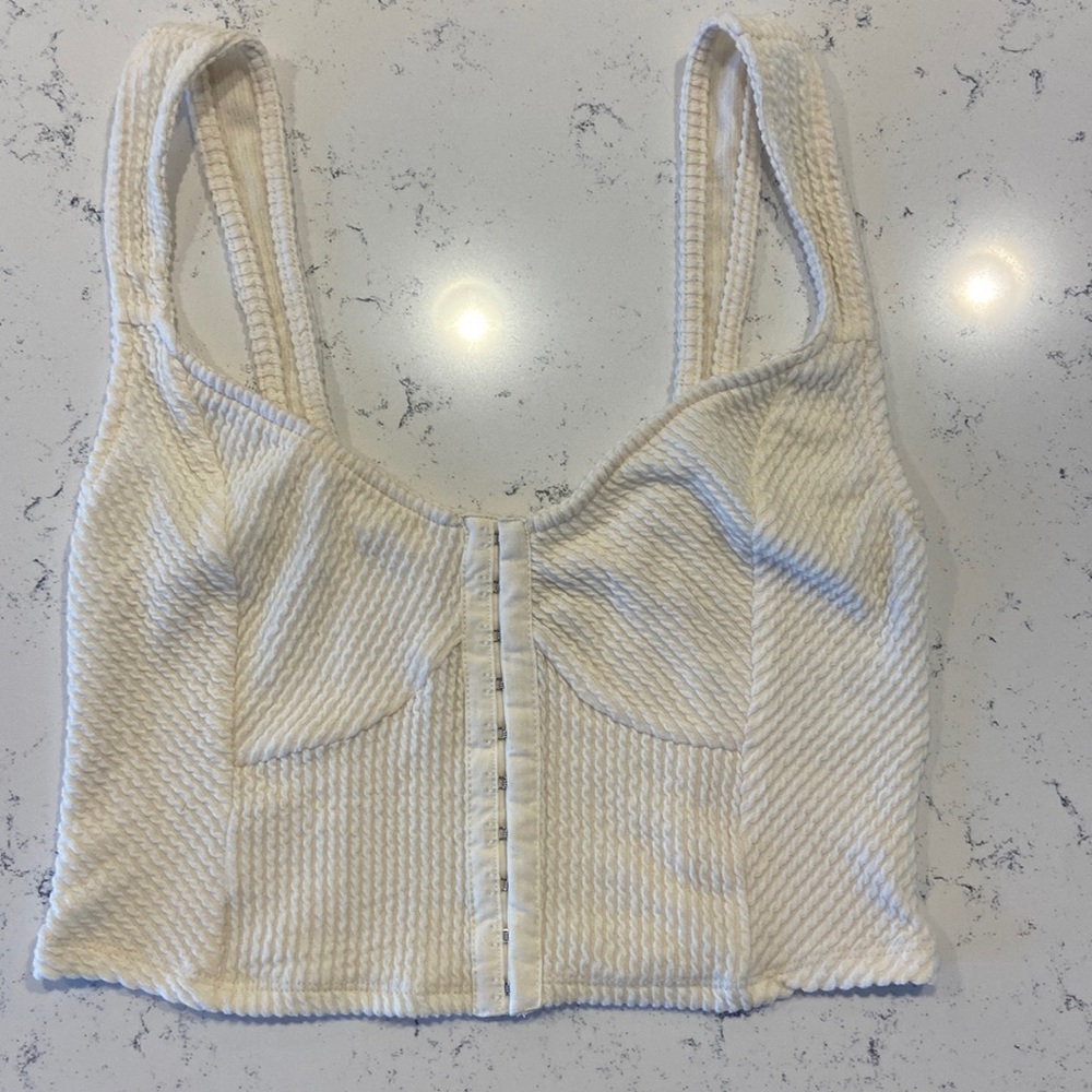 Cream Urban Outfitters Button Up Tank